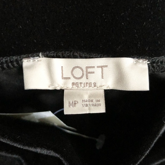 SOLD LOFT | Petite Black Velvet Leggings NWT - Picture 6 of 7